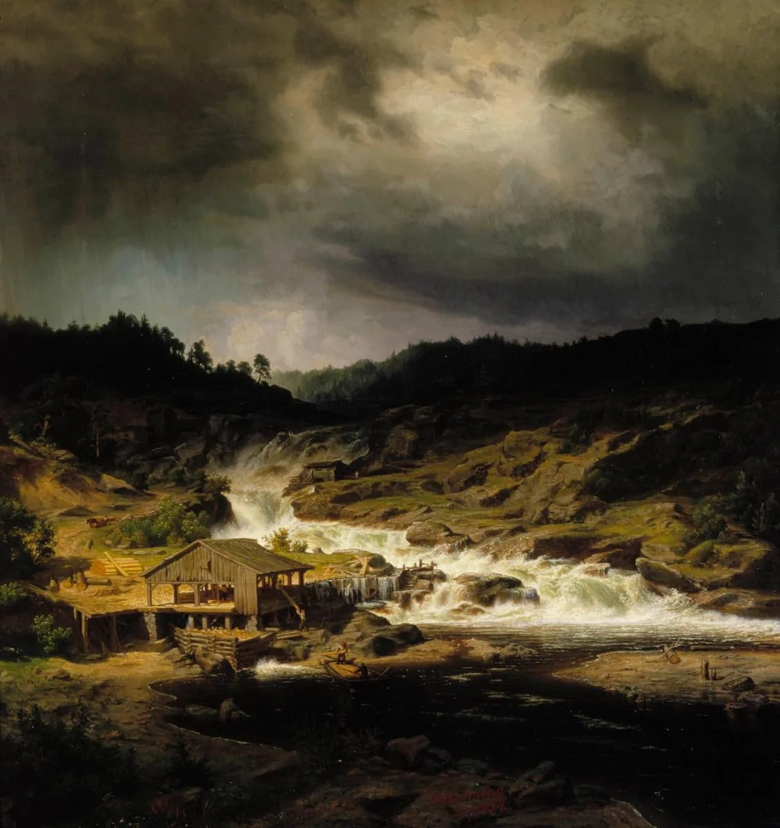Kyröskoski, by Werner Holmberg, unspecified, 1855