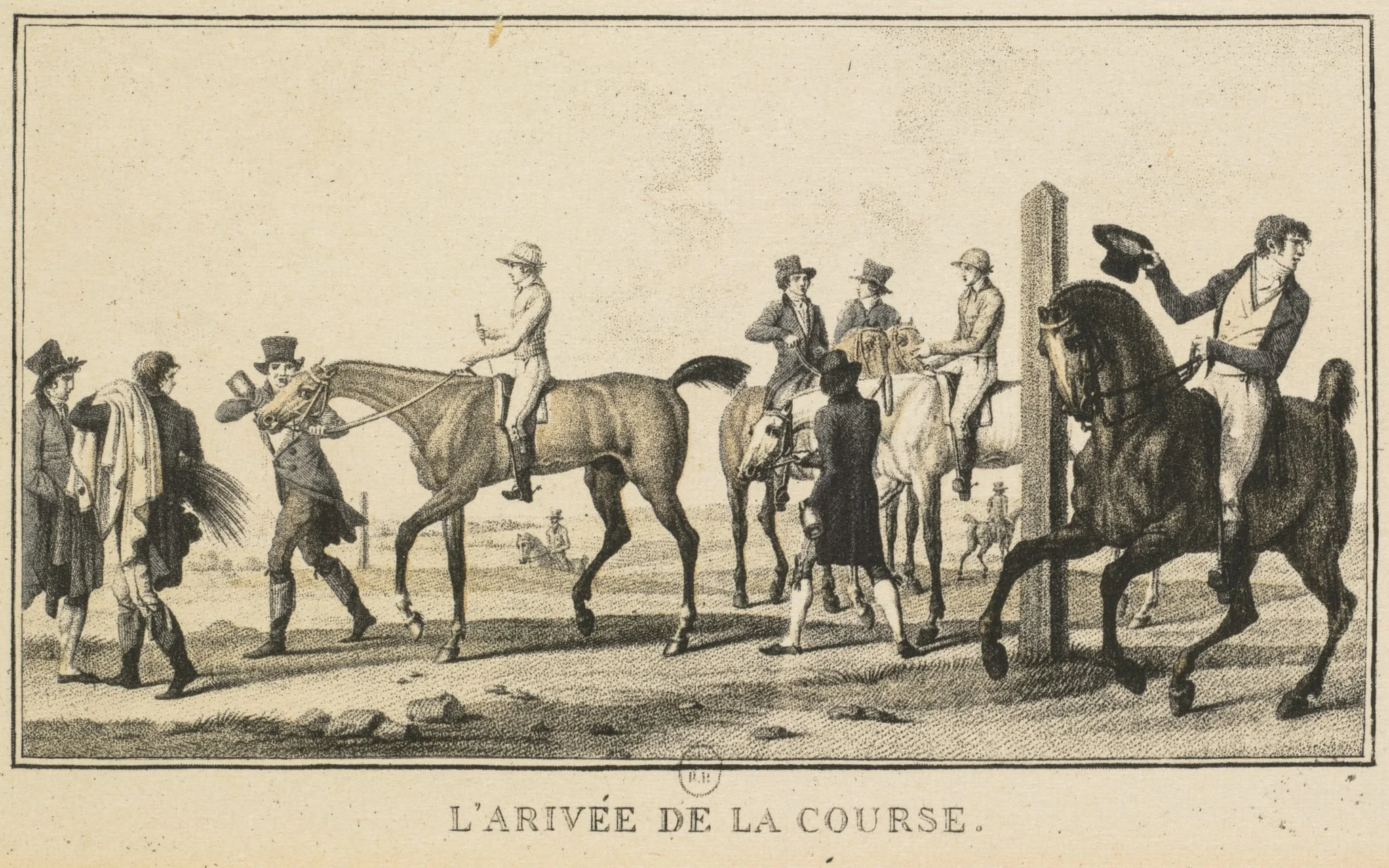 Racing Scenes: A Horse Arriving at the Race (Scènes Hippiques: Cheval arrivant de la chasse), by Carle Vernet, 1808