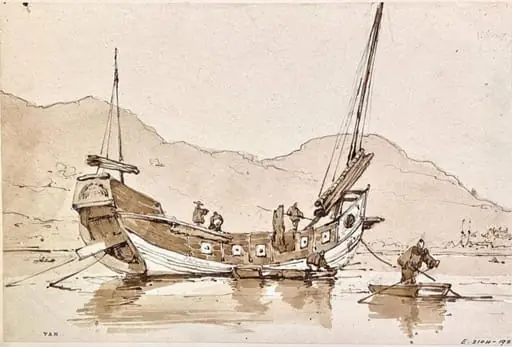 A junk off the south China coast