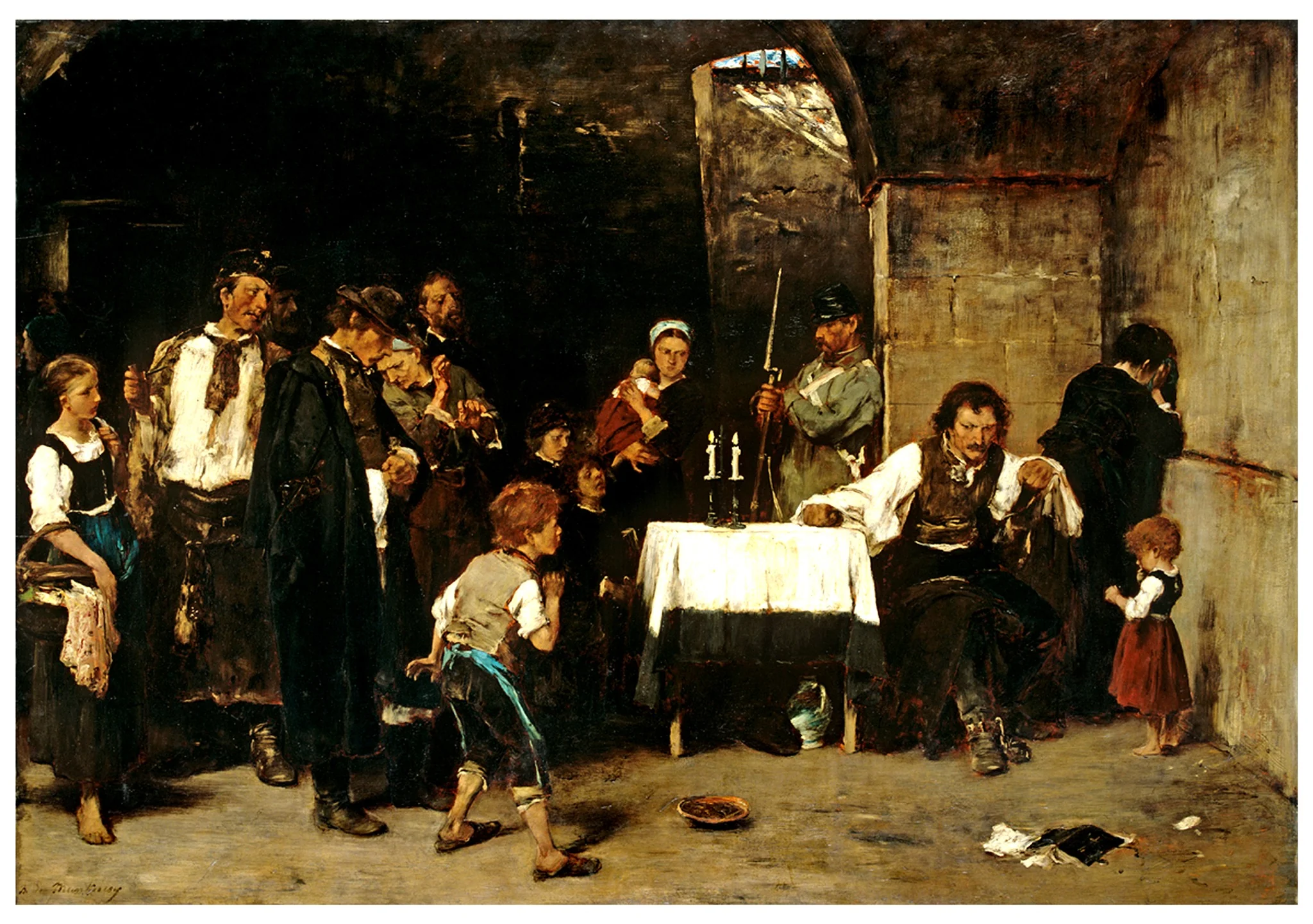 Condemned cell II, by Mihály Munkácsy, oil, 1890