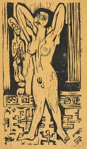 Naked Girl on a Carpet (Nacktes Mädchen auf Teppich)