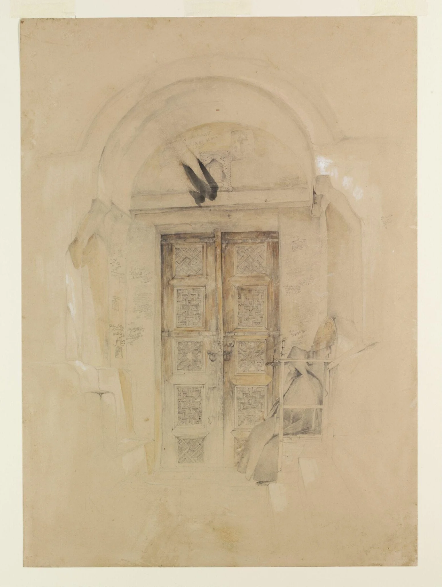 Door to the Church, Monastery of St. Catherine, Sinai, by John Frederick Lewis, watercolor, 1843