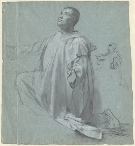 A Young Benedictine Monk Kneeling