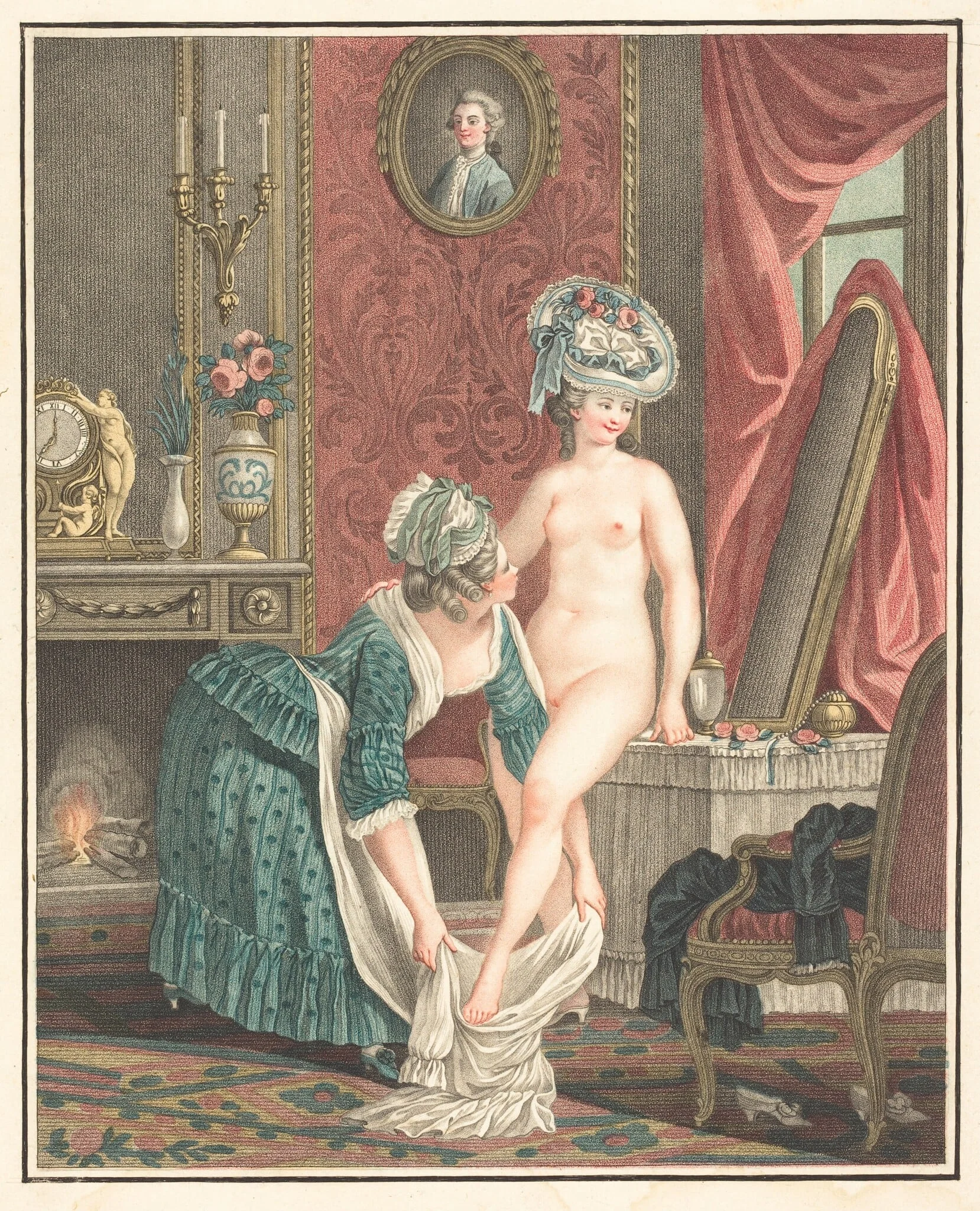 La Toilette, by Louis-Marin Bonnet, paint, 1764