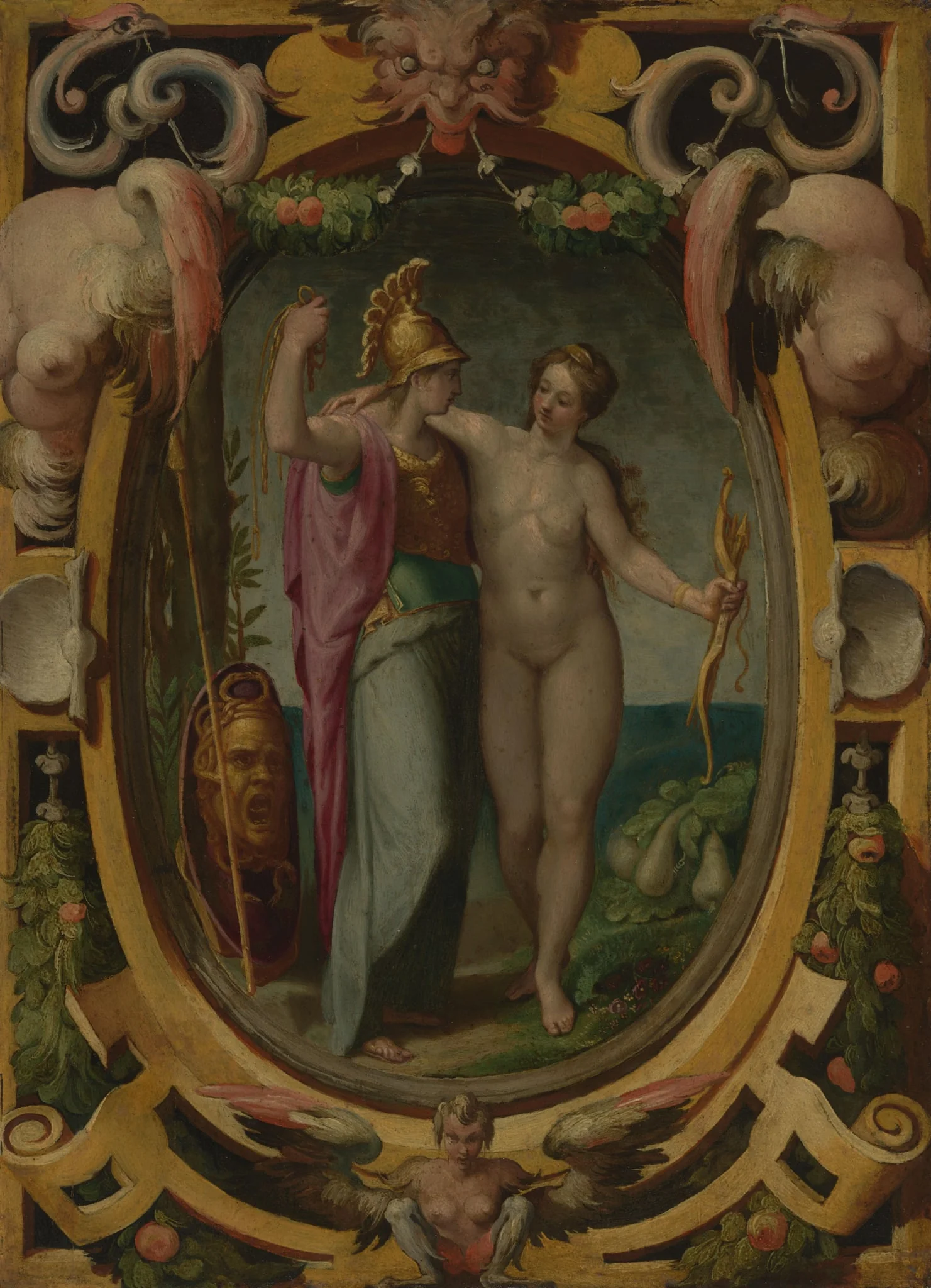 Venus and Minerva, by Unknown, unspecified, 1590