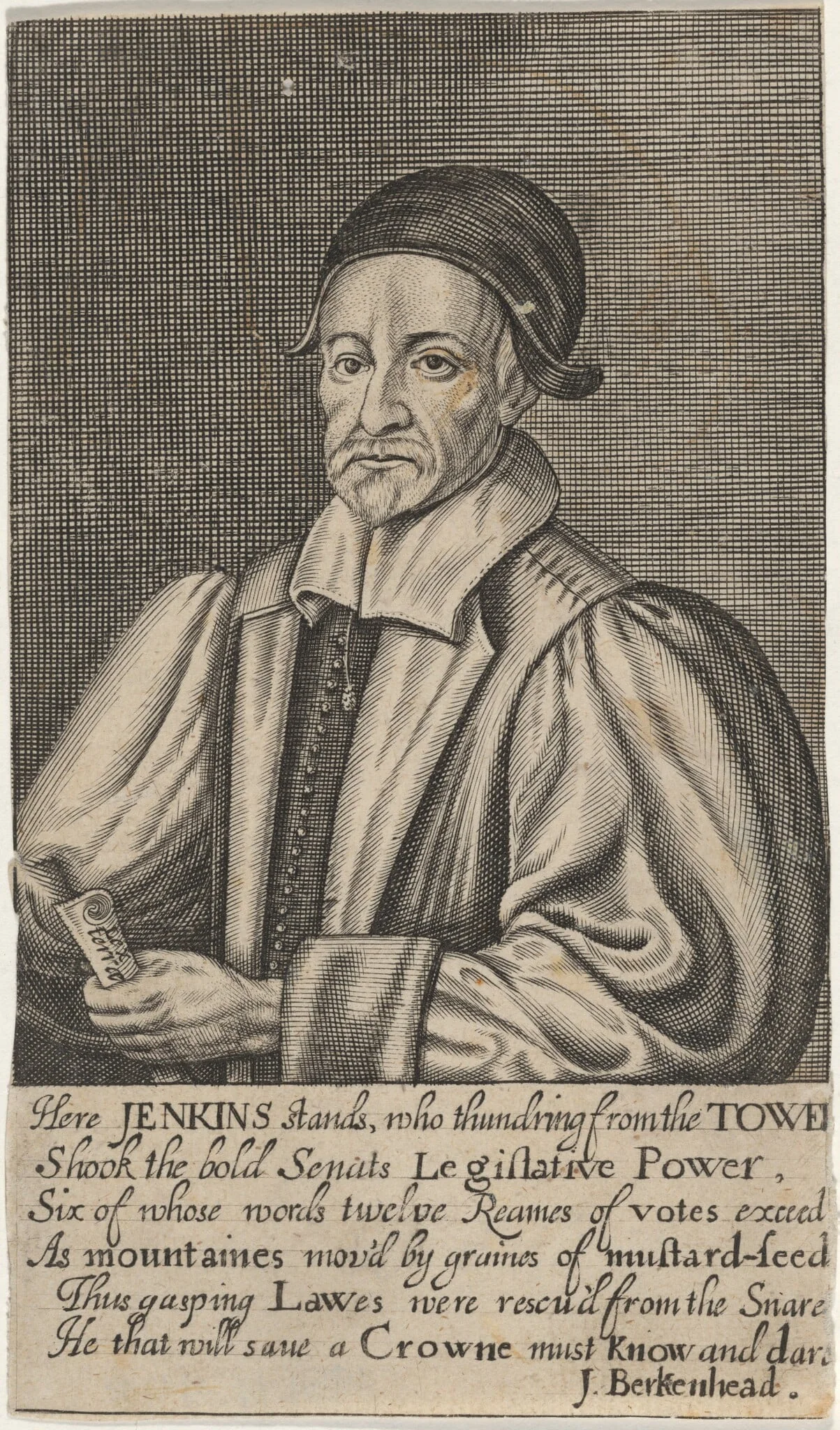 David Jenkins, by Unknown, ink, 1623