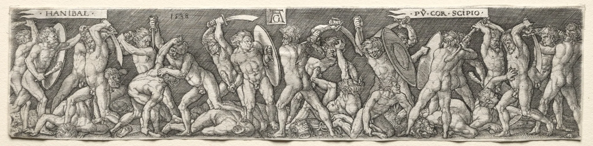 Hannibal Fighting Scipio, by Heinrich Aldegrever, 1538
