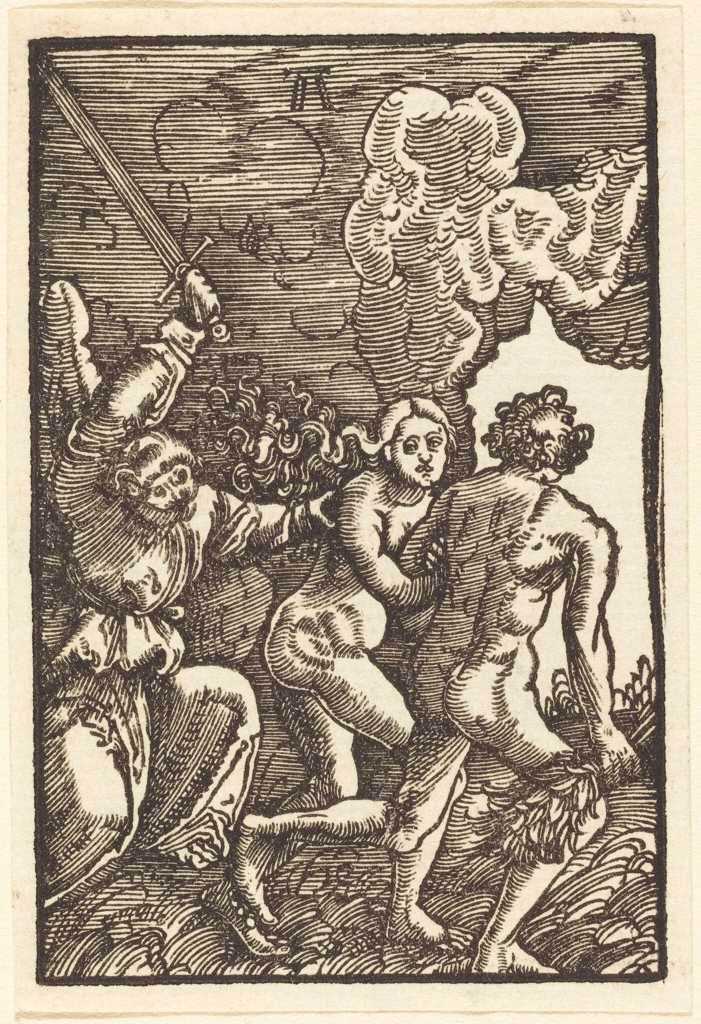Expulsion from Paradise, by Albrecht Altdorfer, ink, 1513
