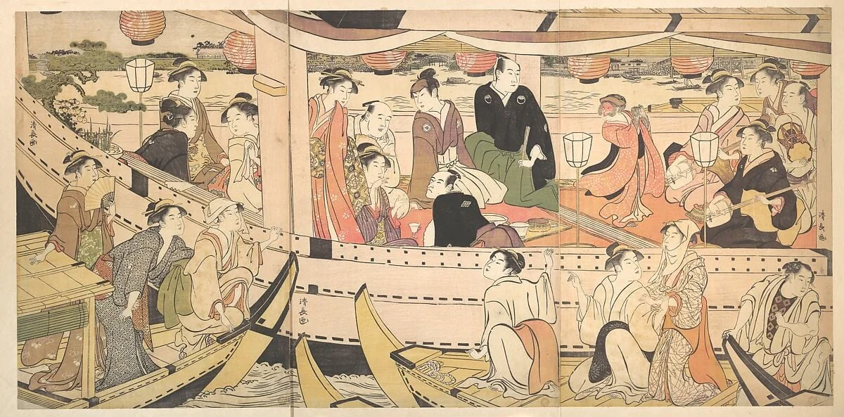 Untitled, by Torii Kiyonaga, ink, 1789