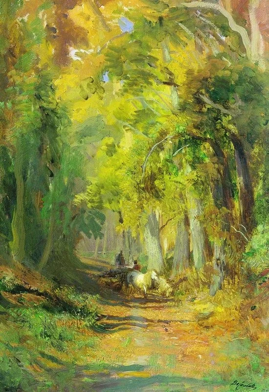 Autumn forest, by Fyodor Vasilyev, unspecified, 1871