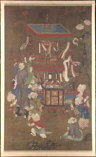 明   佚名   絹本設色   鳥販圖   軸|Bird peddler