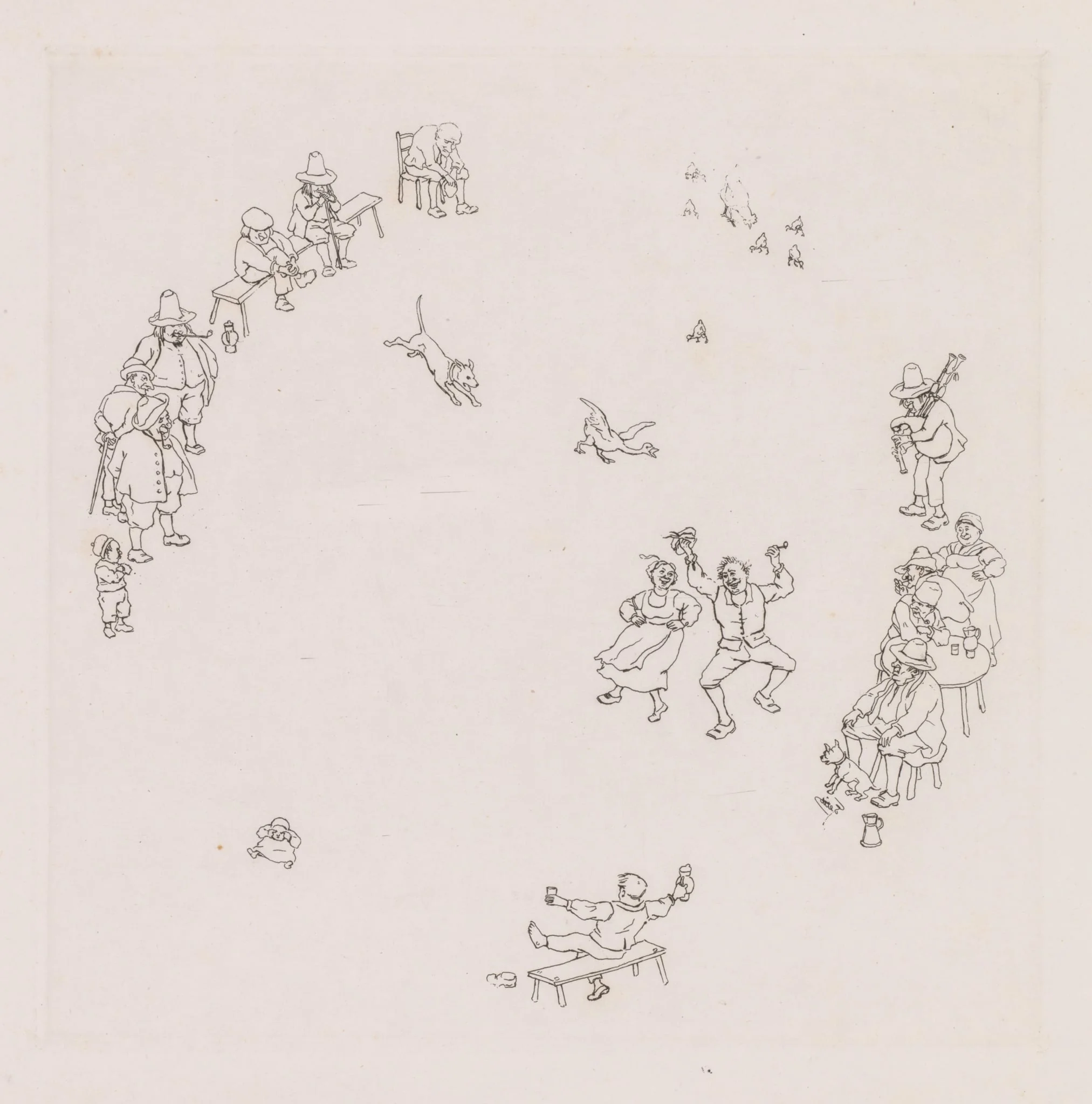 Revelers (Ribauds et Ribaudes), by Léonce Justin Alexandre Petit, 1804