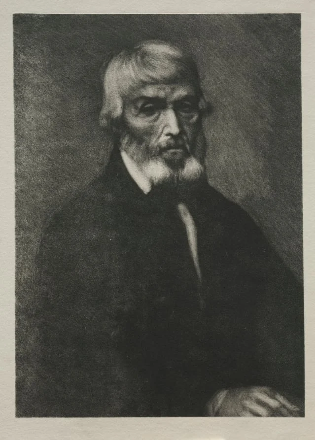 Small Portrait of Thomas Carlyle, by Alphonse Legros, 1875