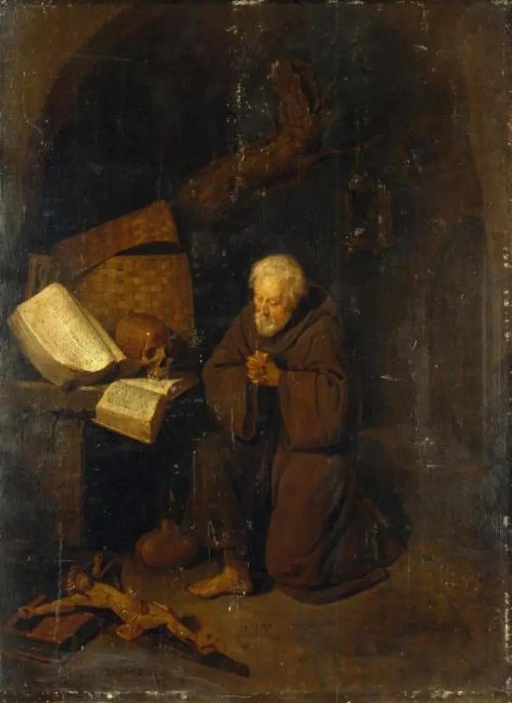 Hermit Before a Crucifix