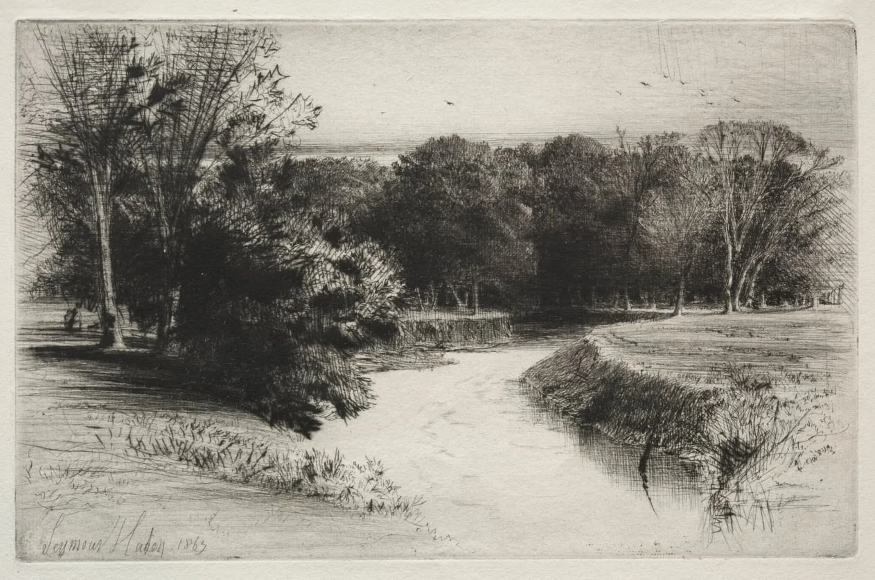 A Sunset in Ireland, by Francis Seymour Haden, 1863