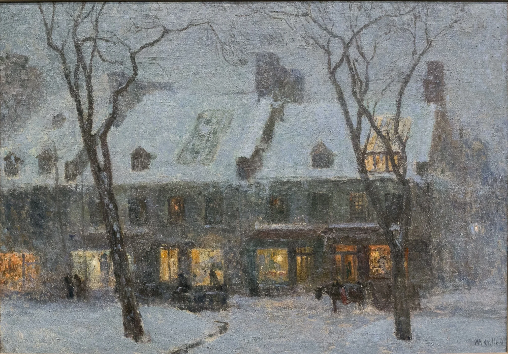 Old Houses, Montreal, by Maurice Galbraith Cullen, oil, 1908