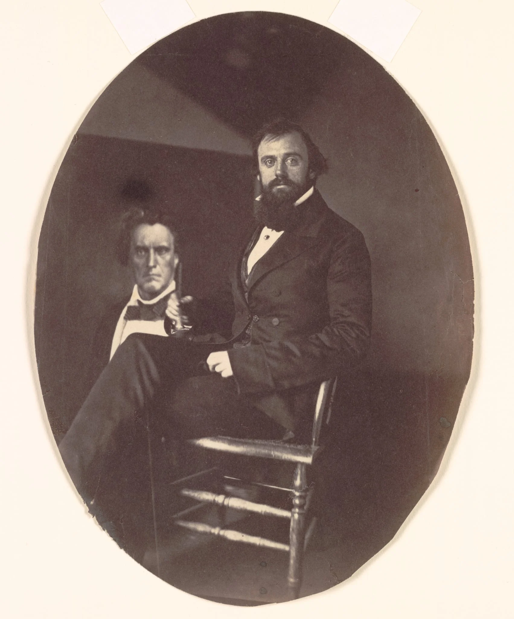 John R. Johnston with Painting, by John R. Johnston, 1854