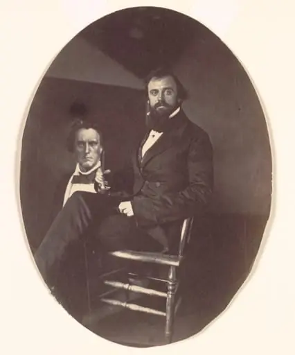 John R. Johnston with Painting
