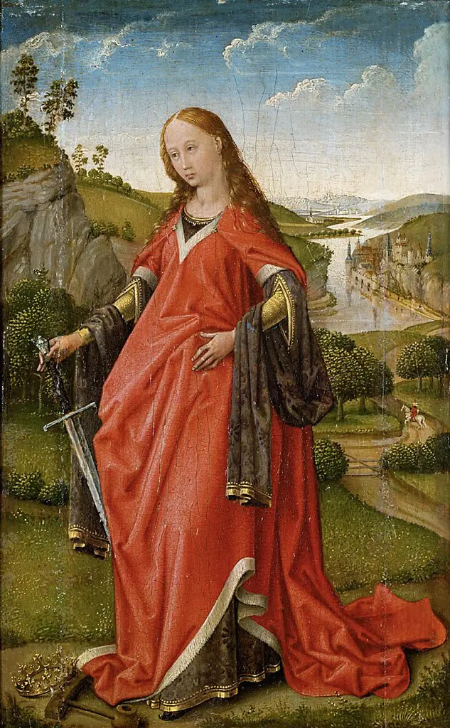 Right wing of a diptych: St. Katharina