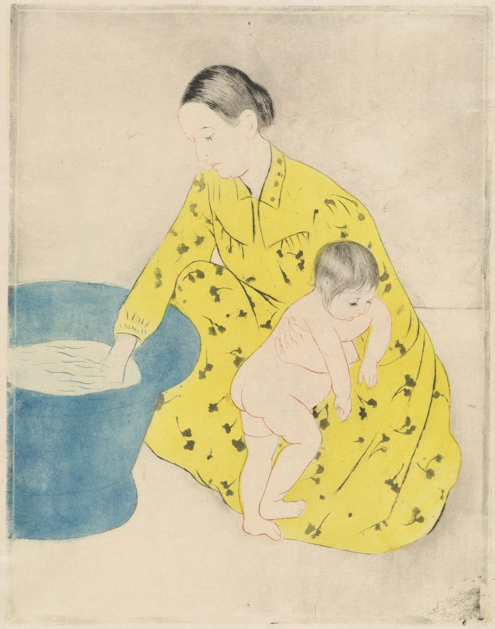 The Bath, by Mary Cassatt, ink, 1890