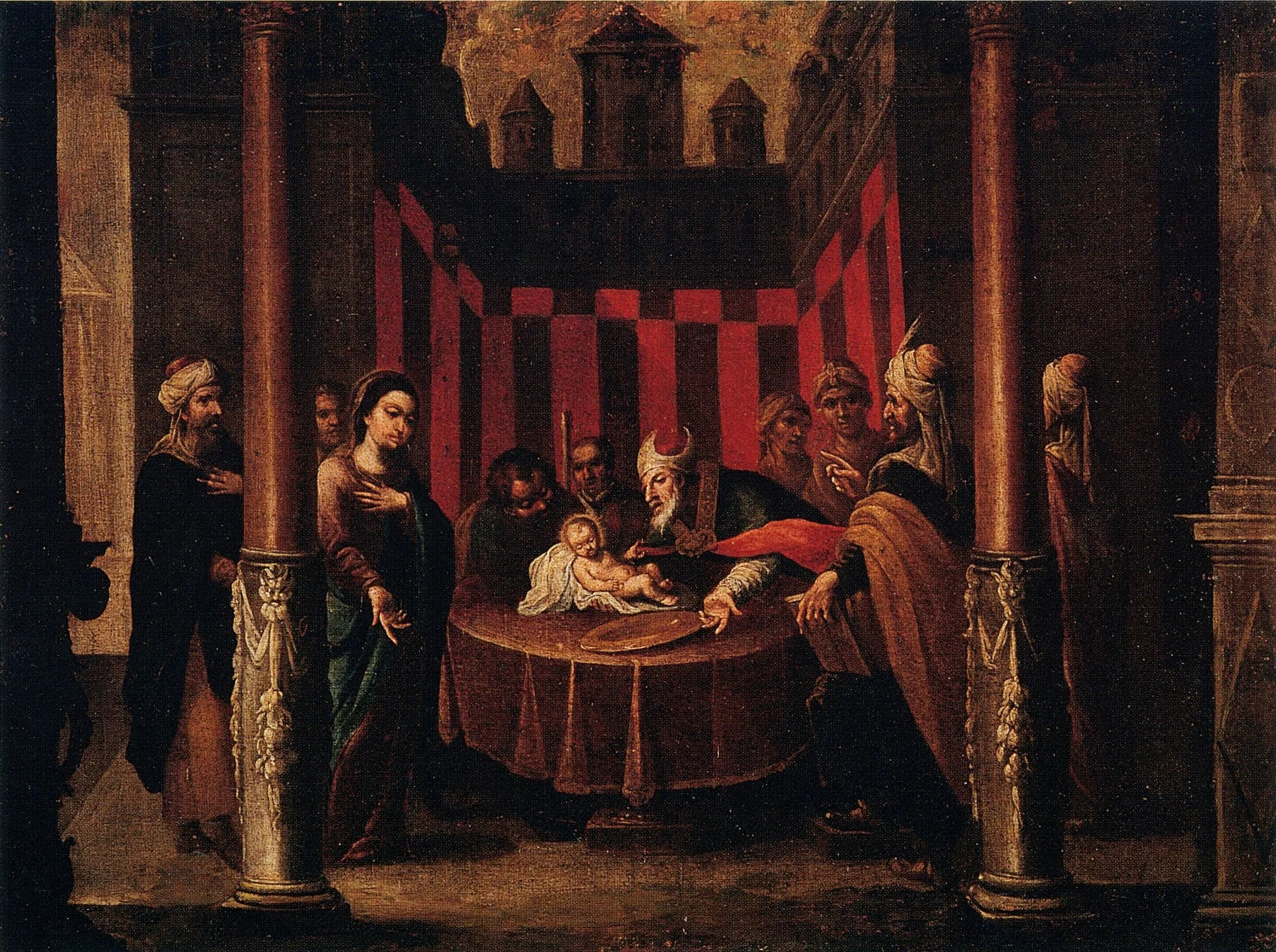Circumcision (previous Adoration of the Magi), by Unknown, oil