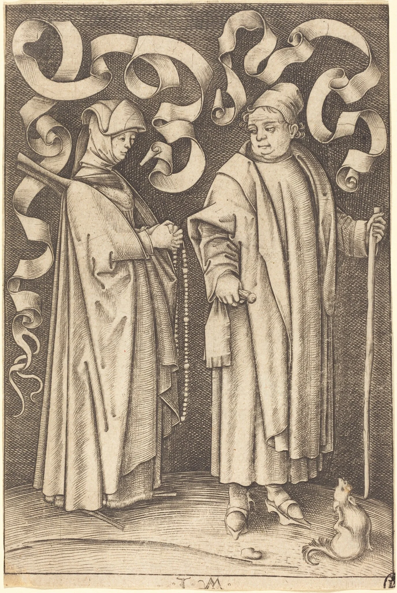 The Churchgoers, by Israhel van Meckenem, ink, 1499