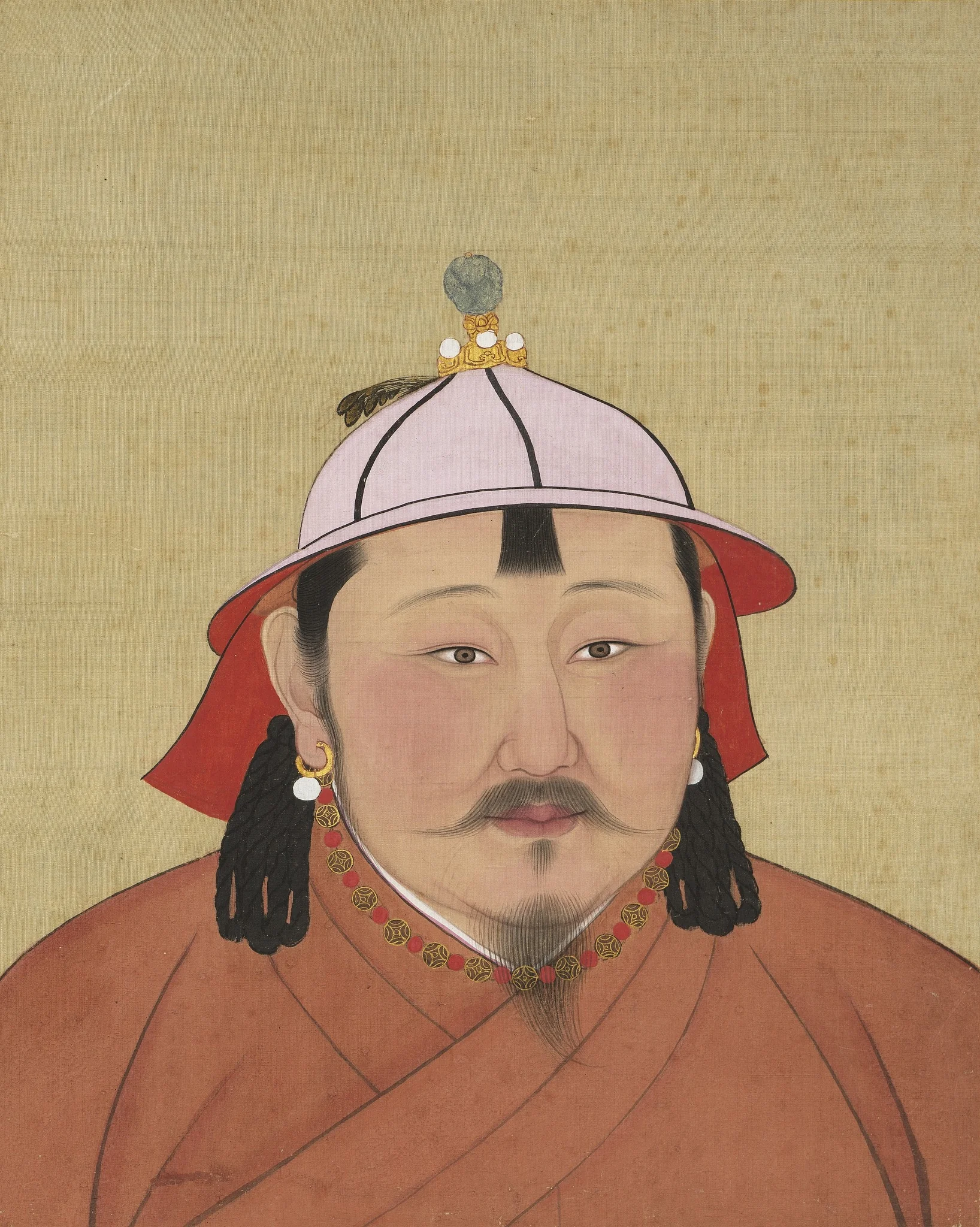 元代帝半身像册-元成宗皇帝像, by Unknown, unspecified, 1350