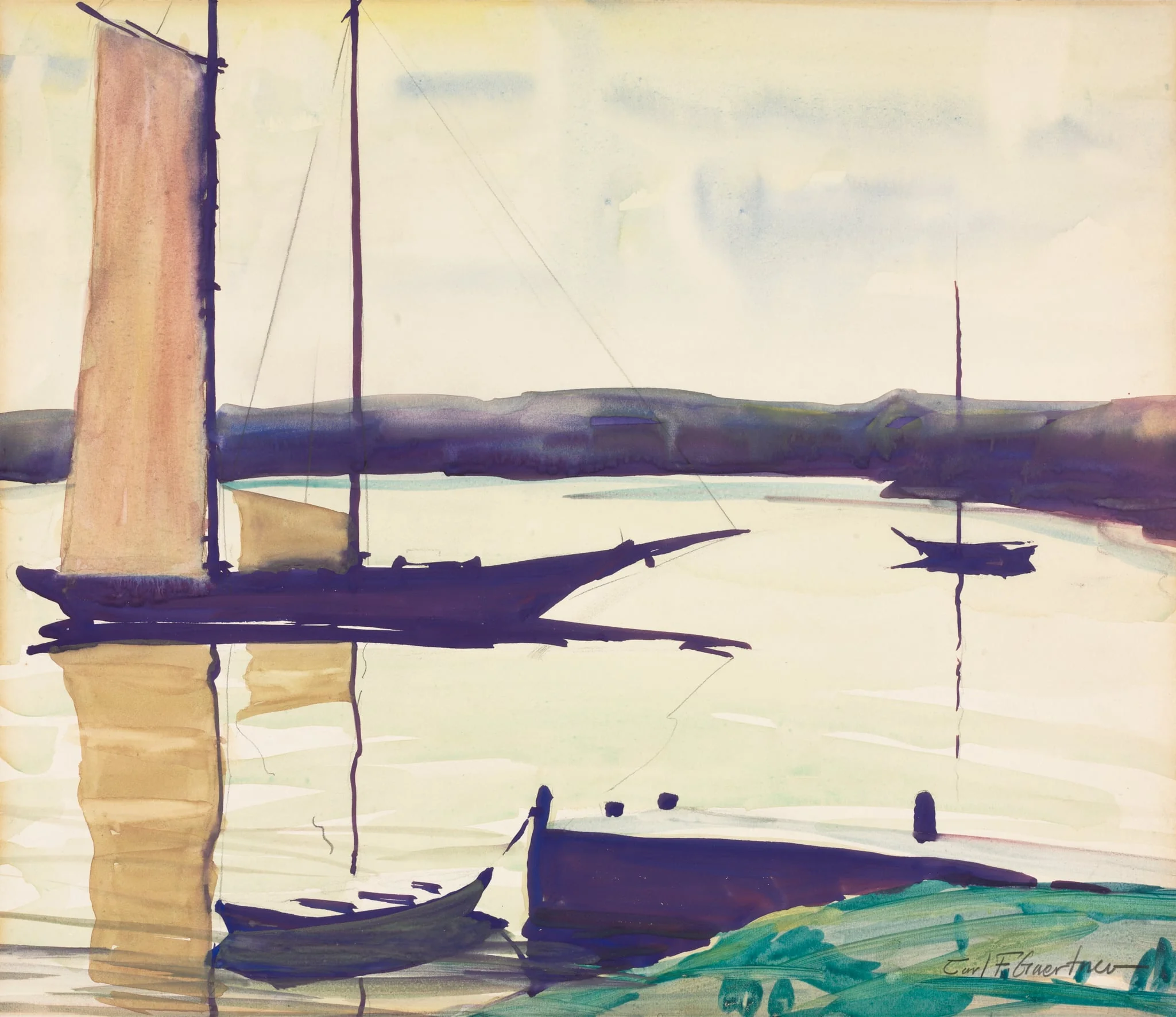 The Harbor, by Carl Gaertner, 1925