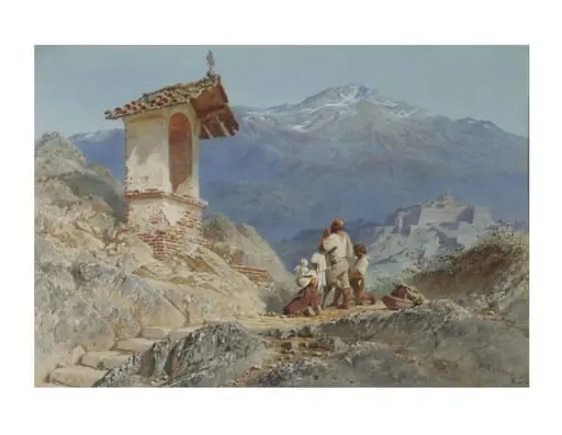 In the Sabine Hills: Figures at a Shrine
