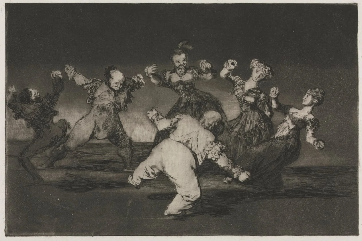 The Proverbs:  If Marion Will Dance, Then She Has to Take the Consequences, by Francisco Goya, 1864