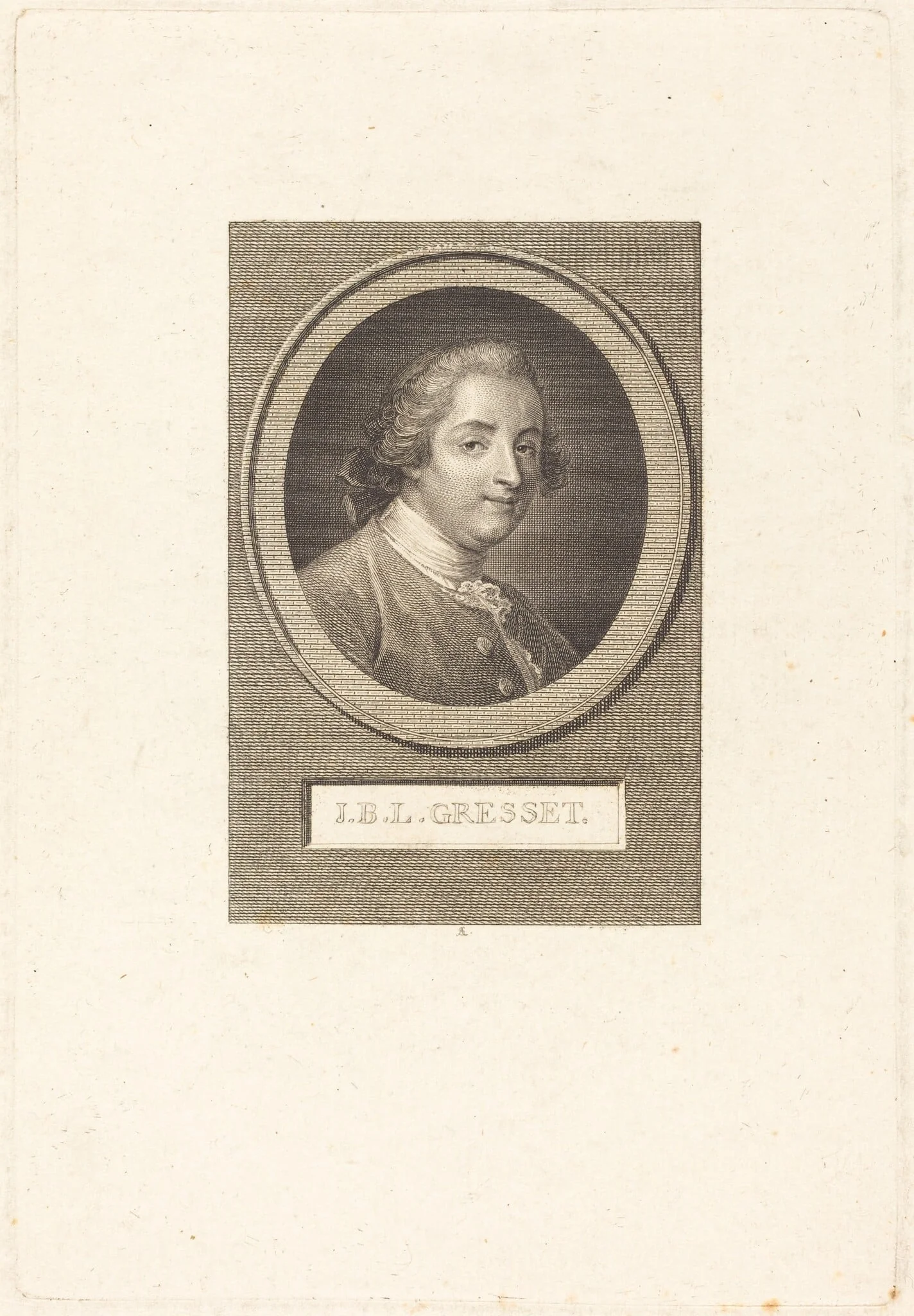 Jean-Baptiste-Louis Gresset, by Augustin de Saint-Aubin, ink, 1803