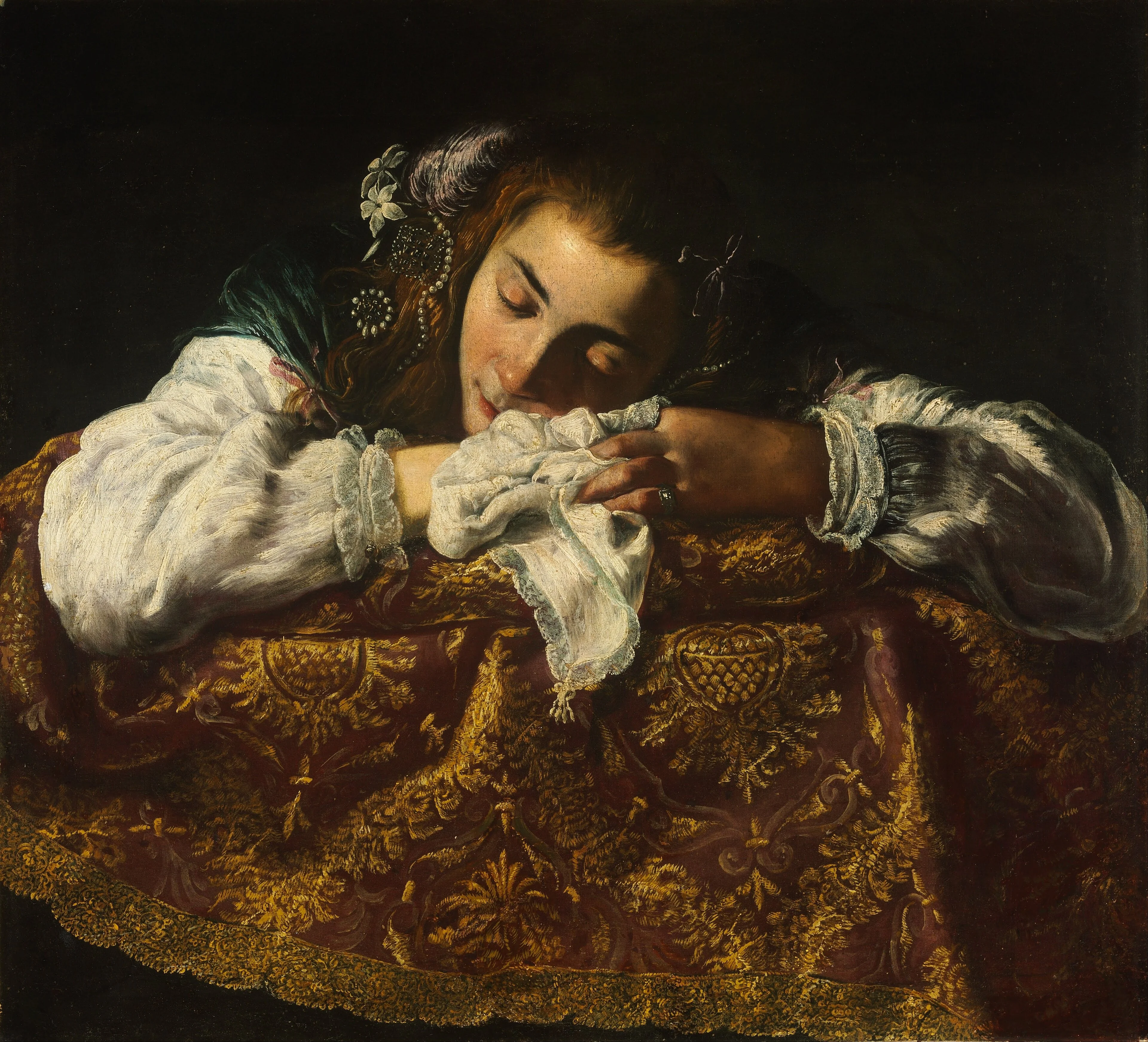 Sleeping Girl, by Domenico Fetti, oil, 1615