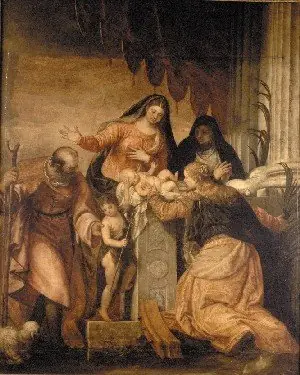 Holy Family with Saint Catherine and another saint