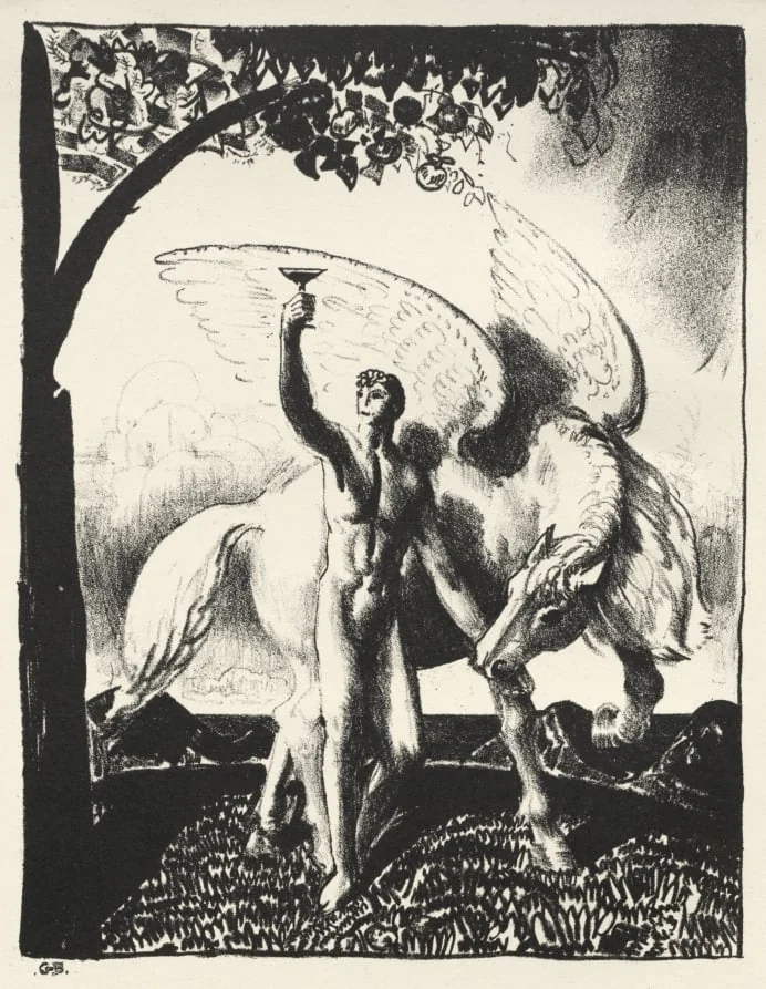 New Society Dinner Card, by George Bellows, 1923