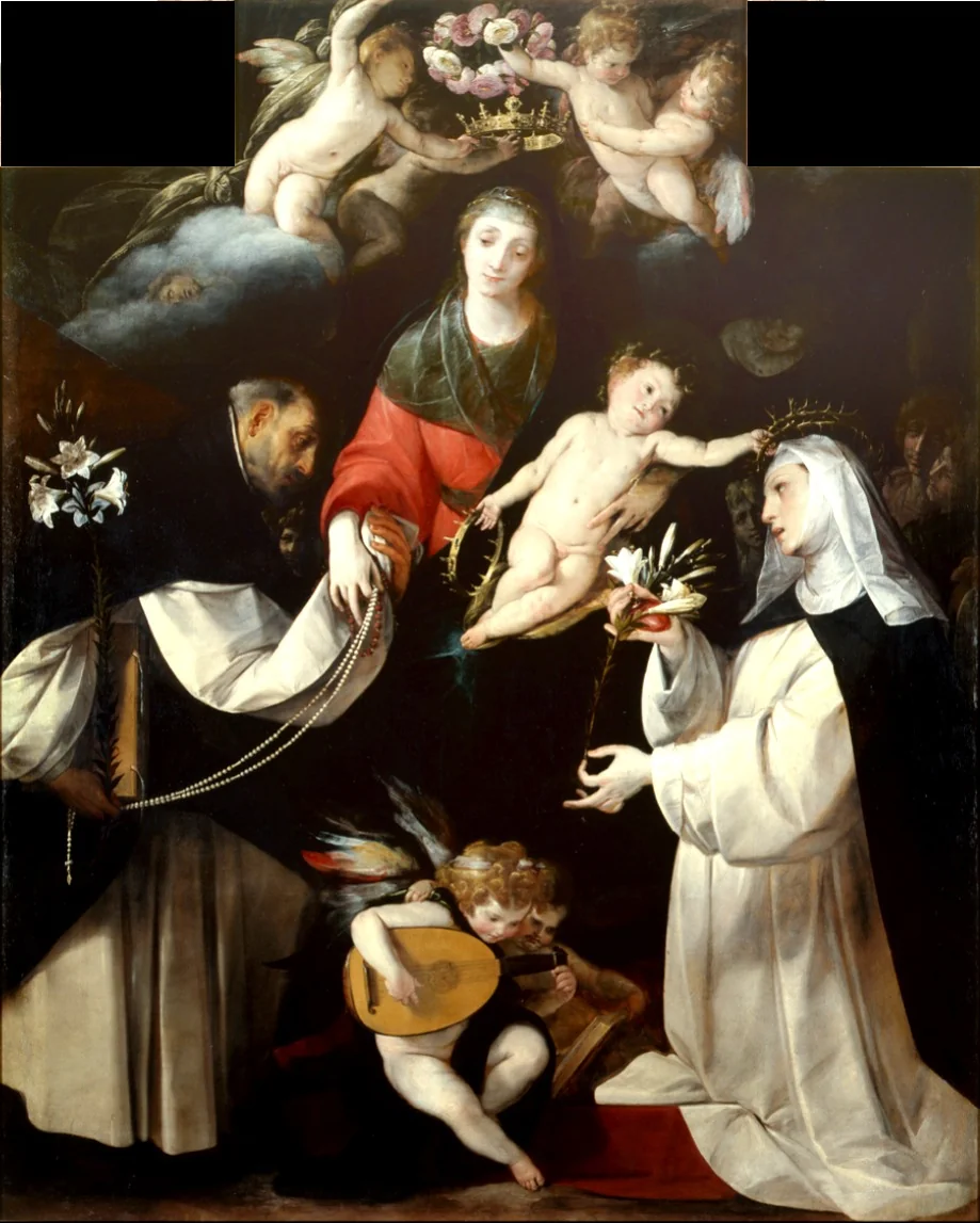 The Madonna of the Rosary, by Giovanni Battista Crespi, oil, 1620