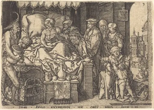 The Rich Man on His Death Bed
