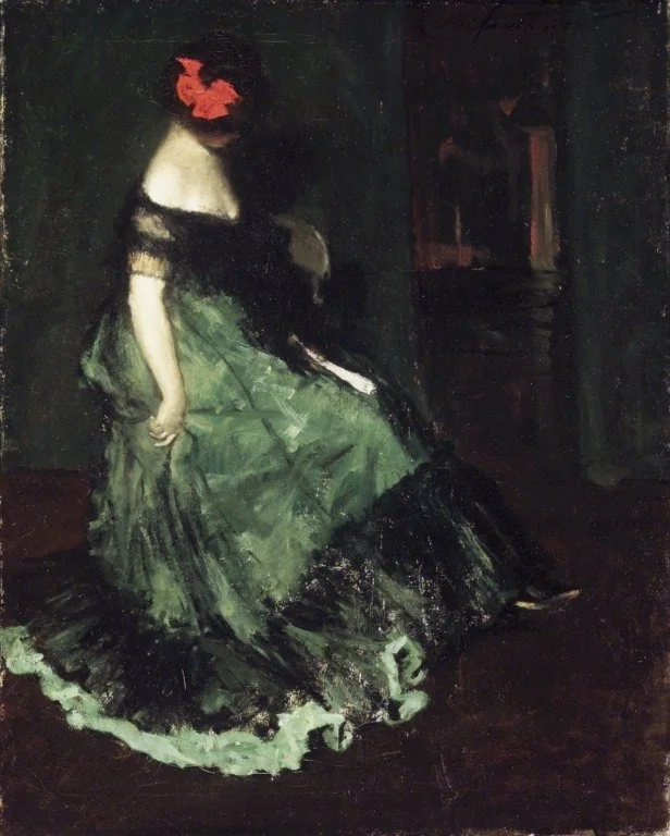 The Red Bow, by Charles Webster Hawthorne, oil, 1902