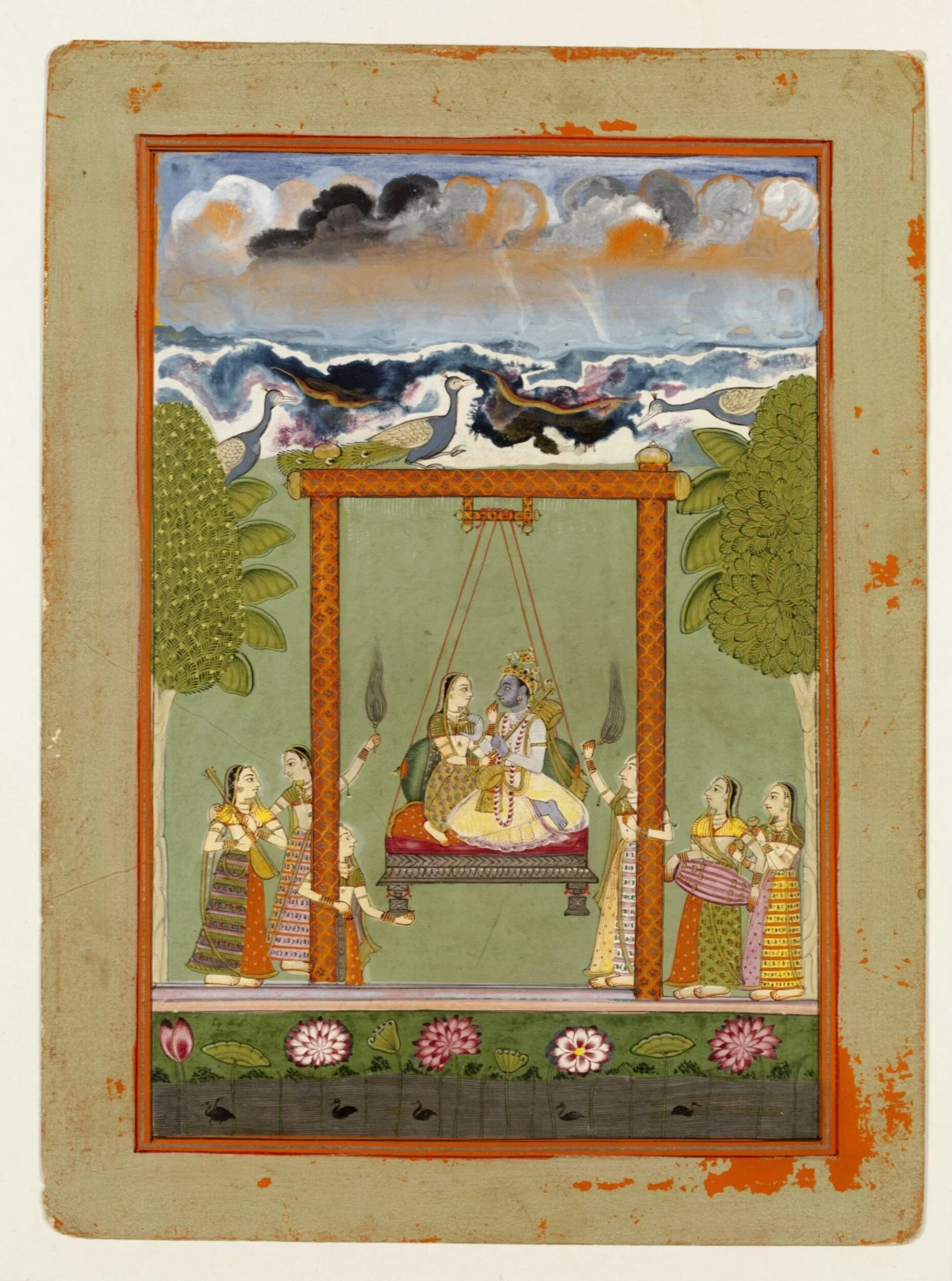 Hindola Raga, by Unknown, paint, 1770