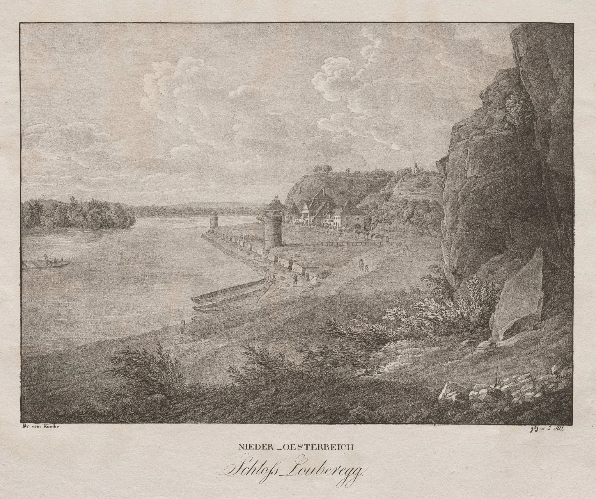 Nieder-oesterreich, Schloss Louberegg, by Jakob Alt, 1839