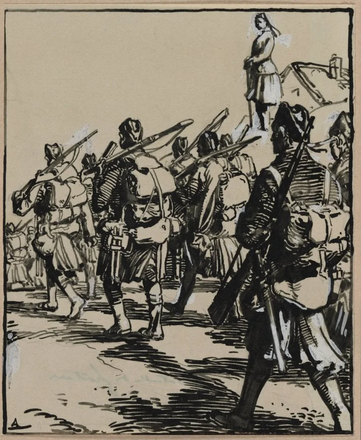 Bataille des frontières: groupe des soldats britanniques