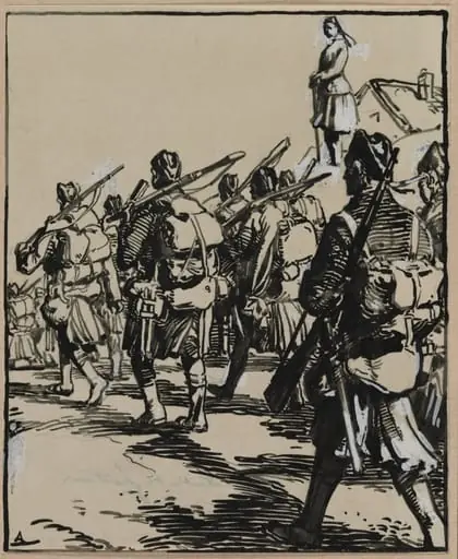 Bataille des frontières: groupe des soldats britanniques