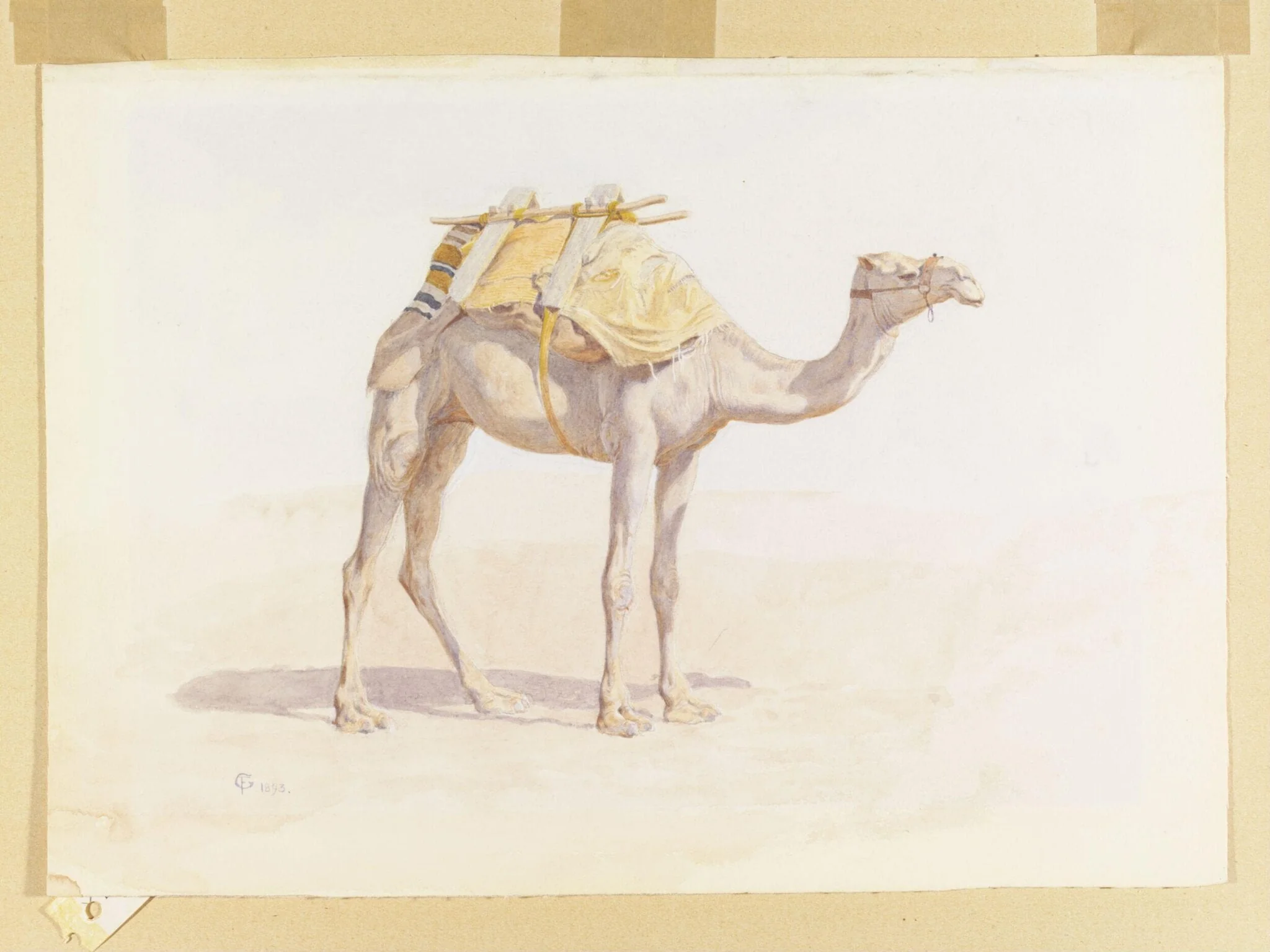 Baggage Camel, by Frederick Goodall, watercolor, 1893