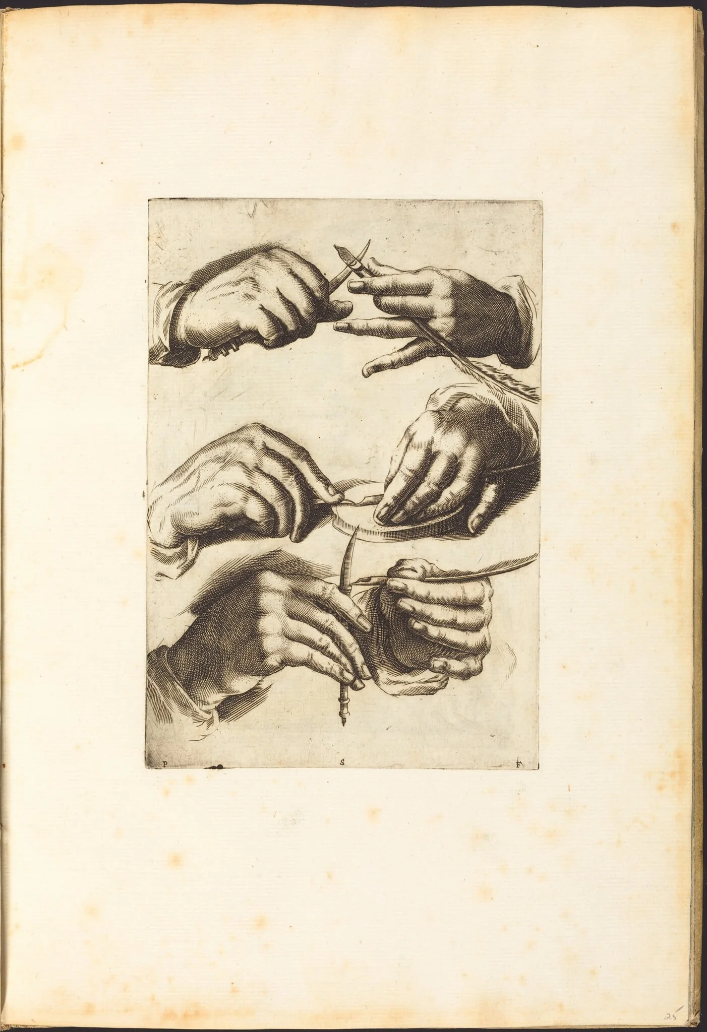 Print from Drawing Book, by Luca Ciamberlano, ink, 1615