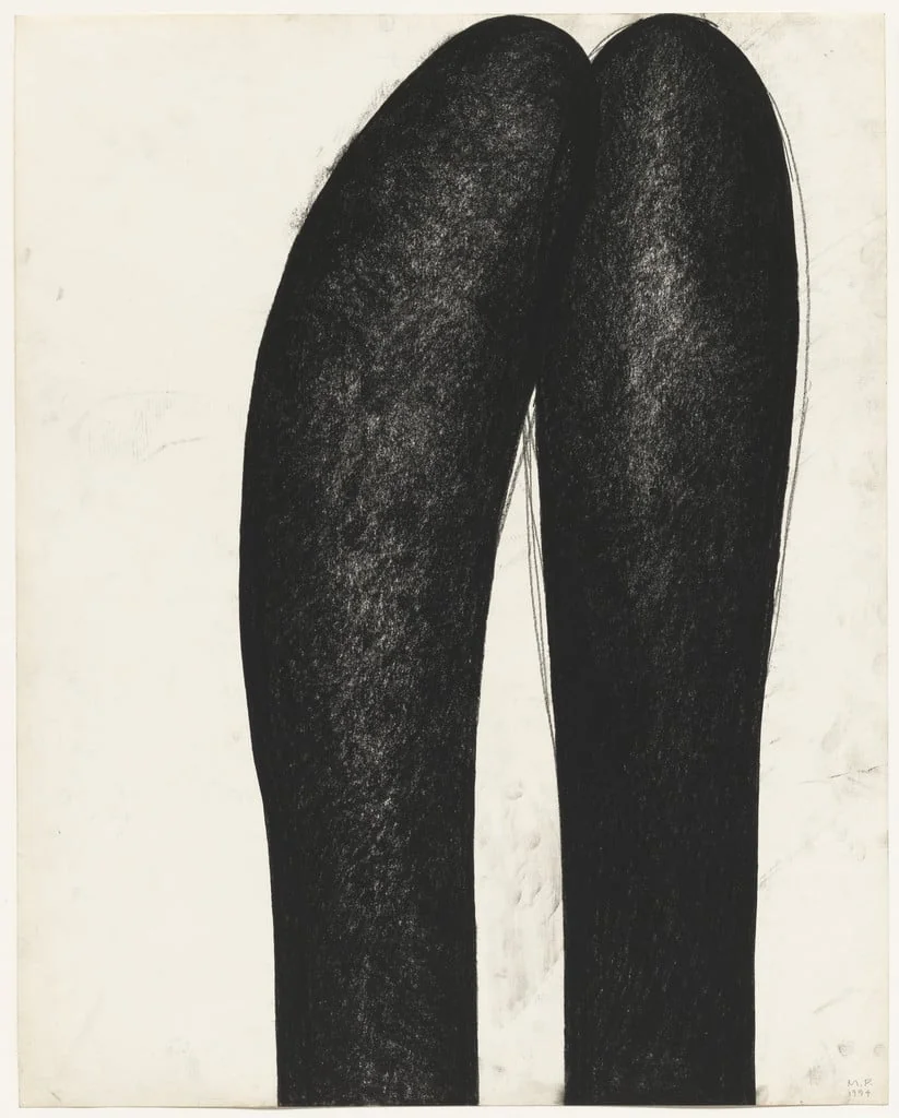 Untitled, by Martin Puryear, charcoal, 1994