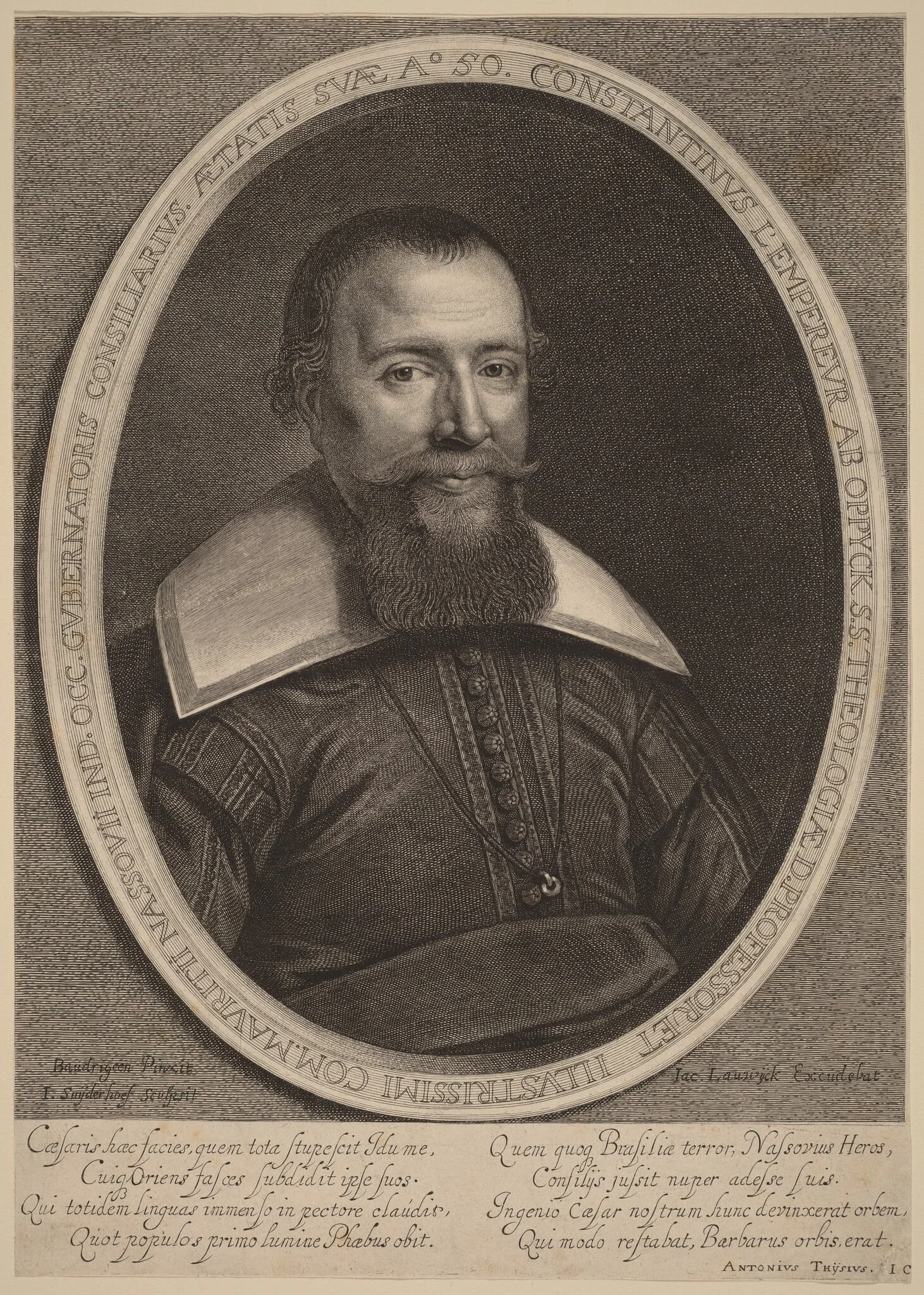 Constantijn L'Empereur, by Jonas Suyderhoff, ink, 1641