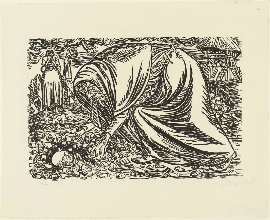 Untitled, by Ernst Barlach, ink, 1919