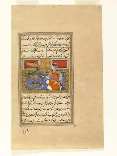 Khojasta talking to the parrot