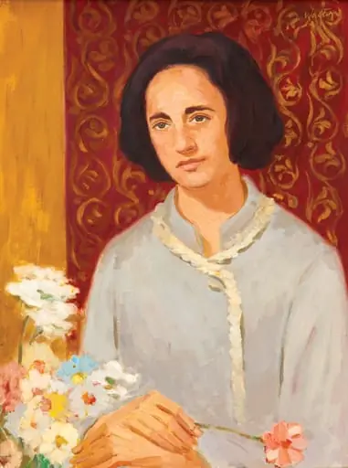 Tablou, ulei pe pânză, Portret Elena Ceaușescu, atribuit lui Fredric Bytoy. Elena Ceaușescu reprezentată înt-o atitudine melancolică alături de un buchet de flori. Comandat și oferit de Comitetul de Partid Maramureș, 7 ianuarie 1979.