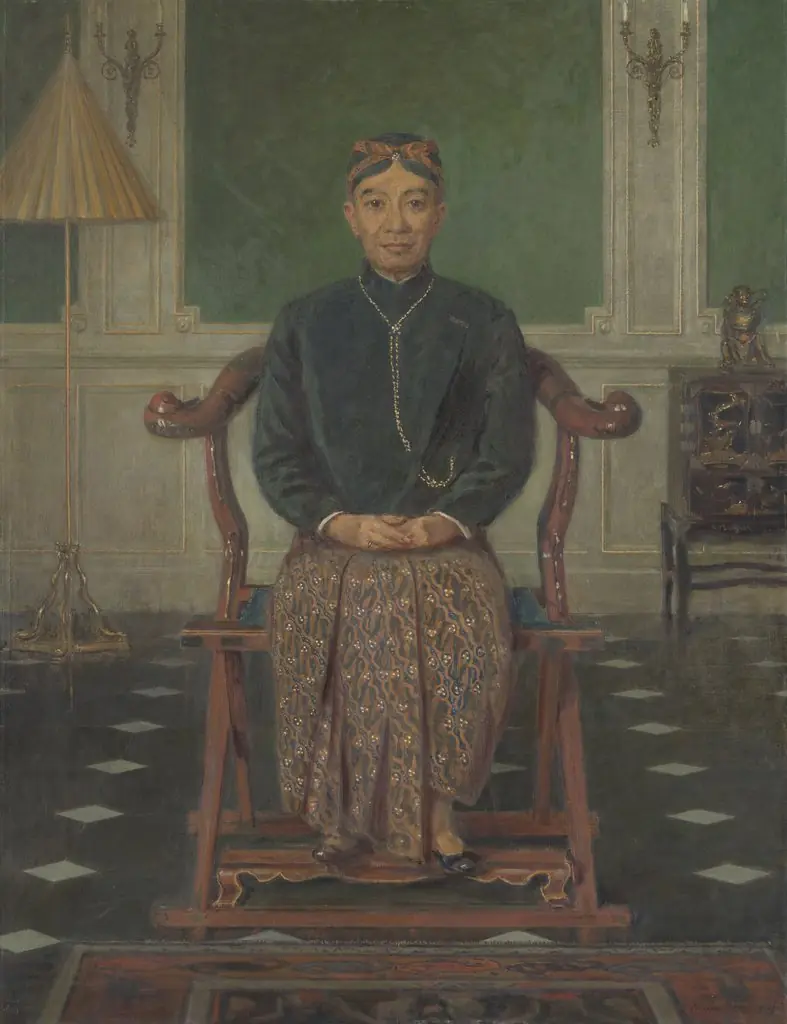 Portret van Pangeran Ario Soejono, minister zonder portefeuille in oorlogskabinet te Londen