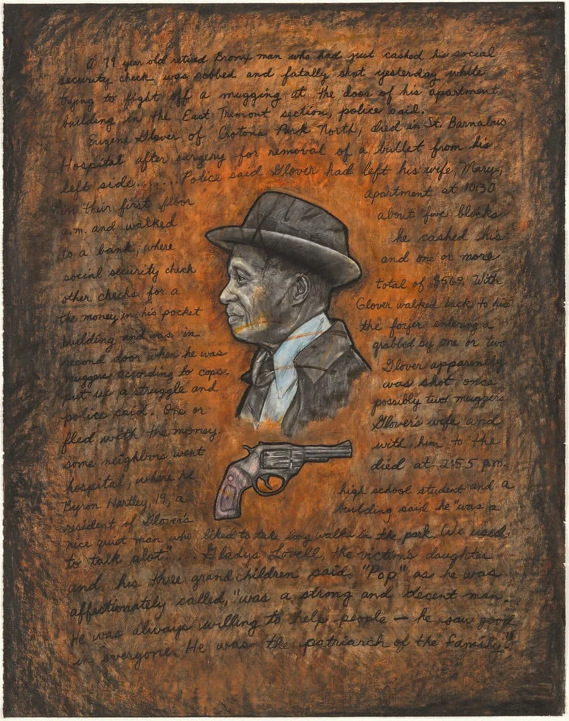 Untitled, by Whitfield Lovell, oil, 1990